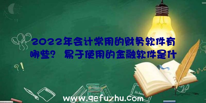 2022年会计常用的财务软件有哪些？